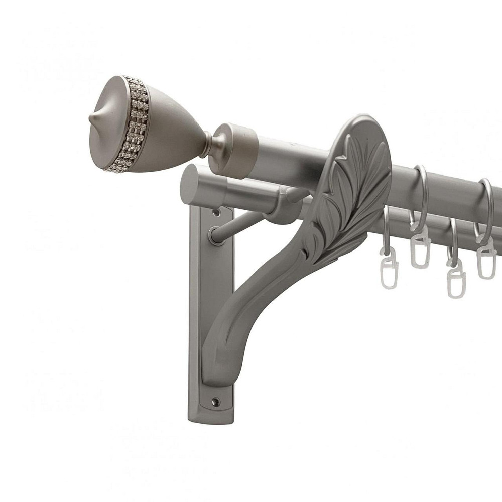 Карниз Orvit Етернія металевий дворядний ретро гладка труба кільце металеве Сатин 25\19 мм 240 см Львов - изображение 1