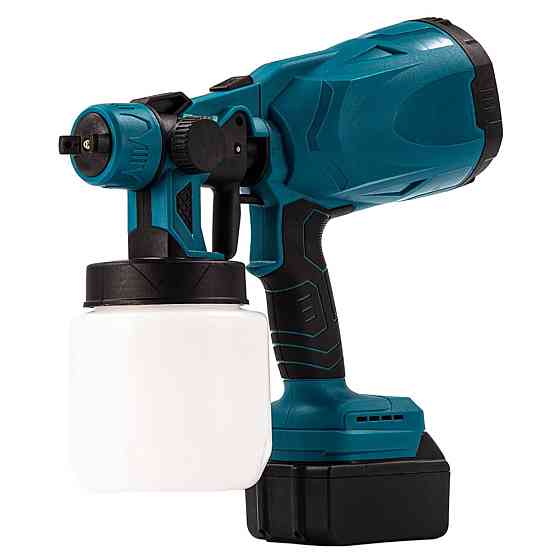 Акумуляторний фарбопульт 800мл, 2 акумулятори 48V, KRAFFTEC / Пульверизатор для фарби / Розпилювач фарби Київ