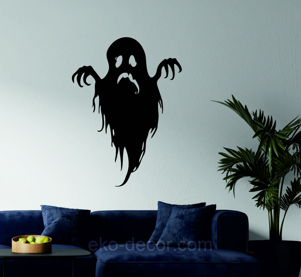 Декоративное настенное Панно «Привидение», Декор на стену 90*66 см, Черный Киев - изображение 1