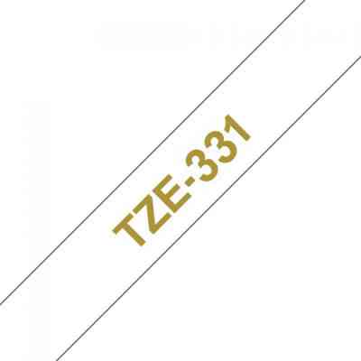 Лента для принтера этикеток UKRMARK B-T331P, ламинированная, 12мм х 8м, gold on white, аналог TZe331 (00783) Винница