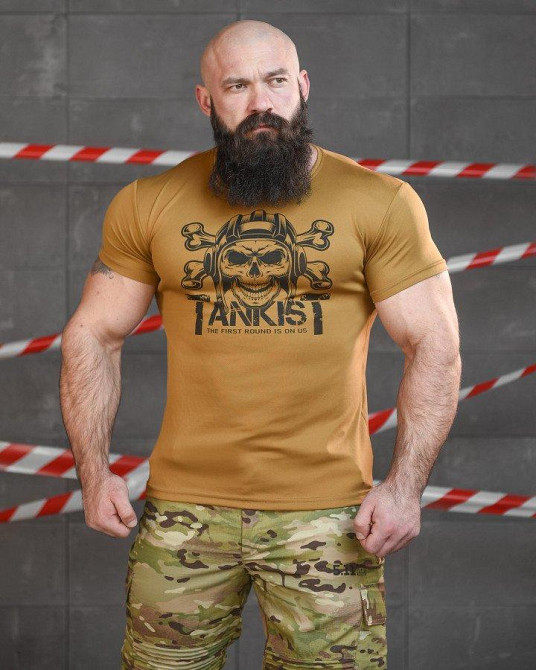 Тактическая потоотводящая футболка SABUR  танкист койот НП5191 Одесса - изображение 1