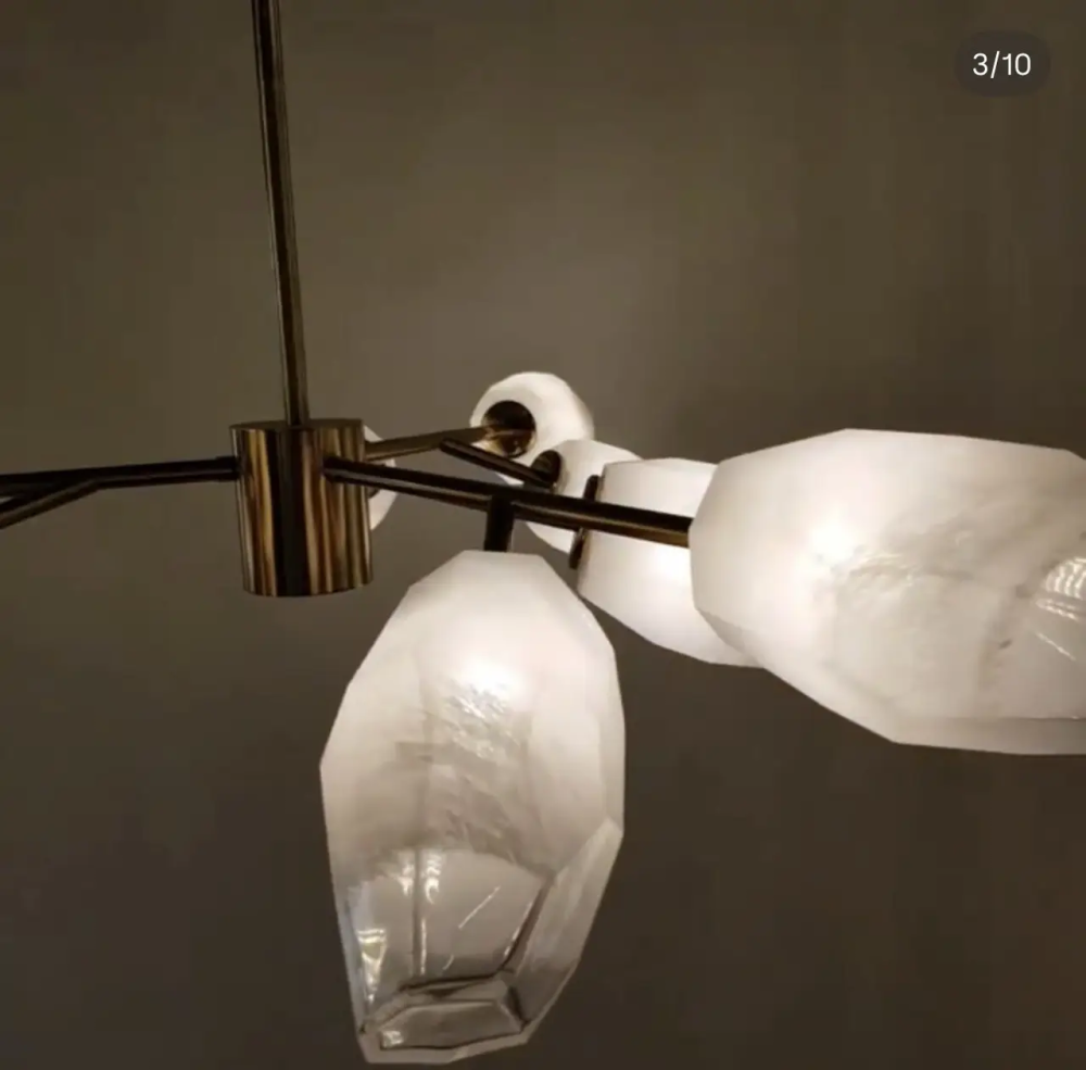 Світлодіодна люстра Сучасна 8616 (Золотиста) на 6 плафонів Вінниця - фото 4