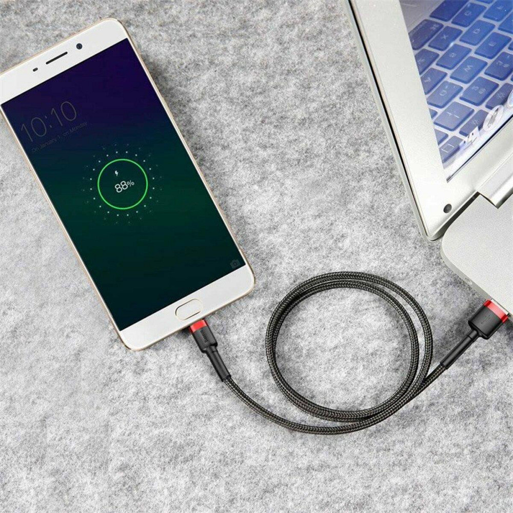 Кабель Baseus Cafule Cable USB - Micro 1.5A 2m, цвет красный+Black CAMKLF-C91 Одесса - изображение 4