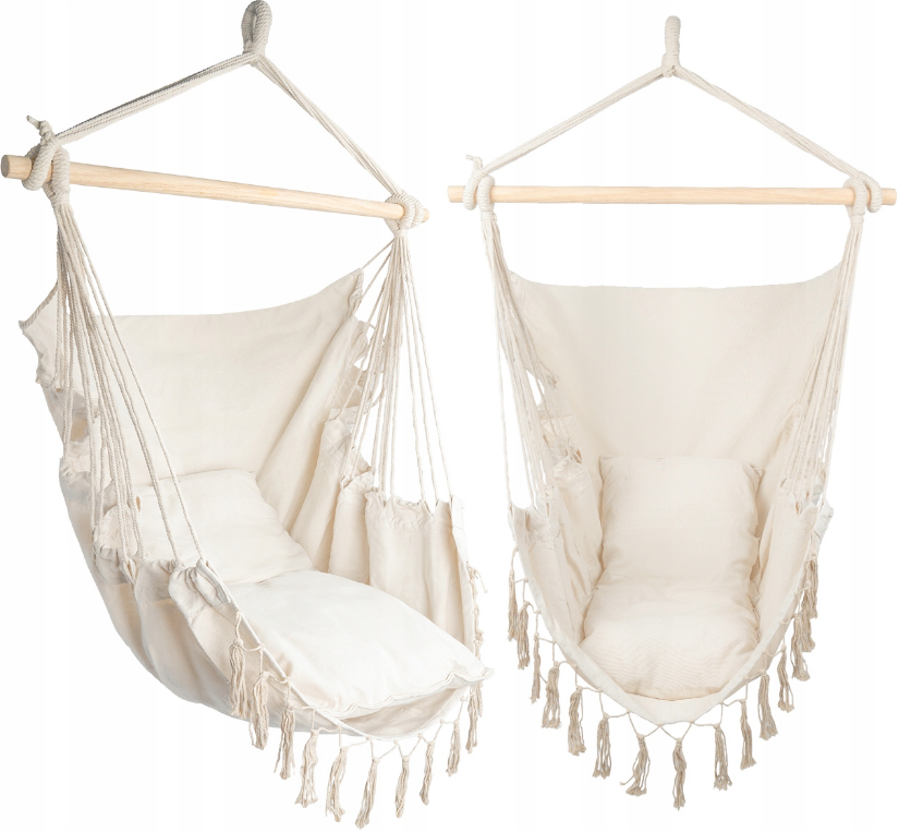 Кресло гамак Бразильское MalTec бежевый 100см 120кг (Польша) Киев - изображение 8