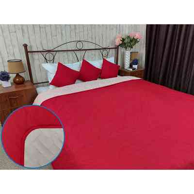 Покривало Руно двостороннє декоративне Cherry Лілія вишневе 150х212 см (360.52У_Cherry лілія) Вінниця