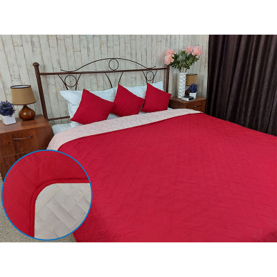 Покрывало Руно двустороннее декоративное Cherry Лилия вишневое 150х212 см (360.52У_Cherry лілія) Винница - изображение 1