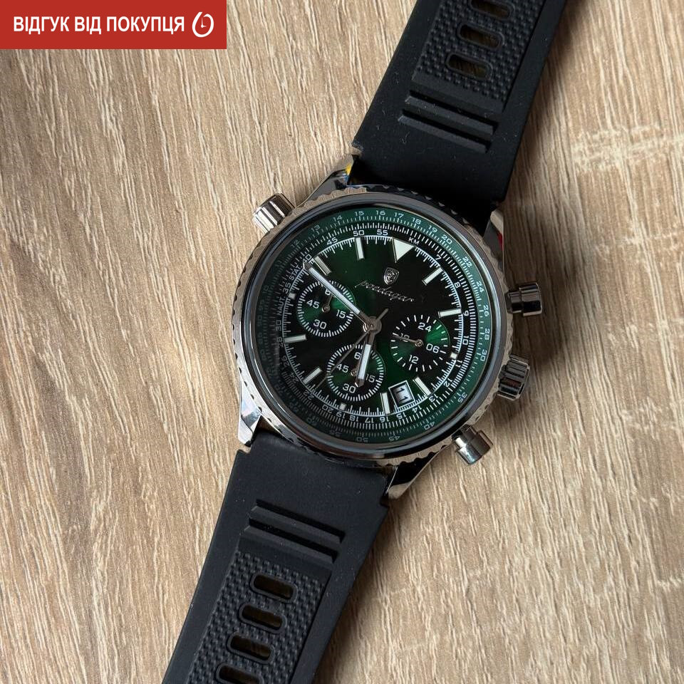 Часы мужские наручные Poedagar Avalon Rubber Black (2 ремешка) Винница - изображение 20