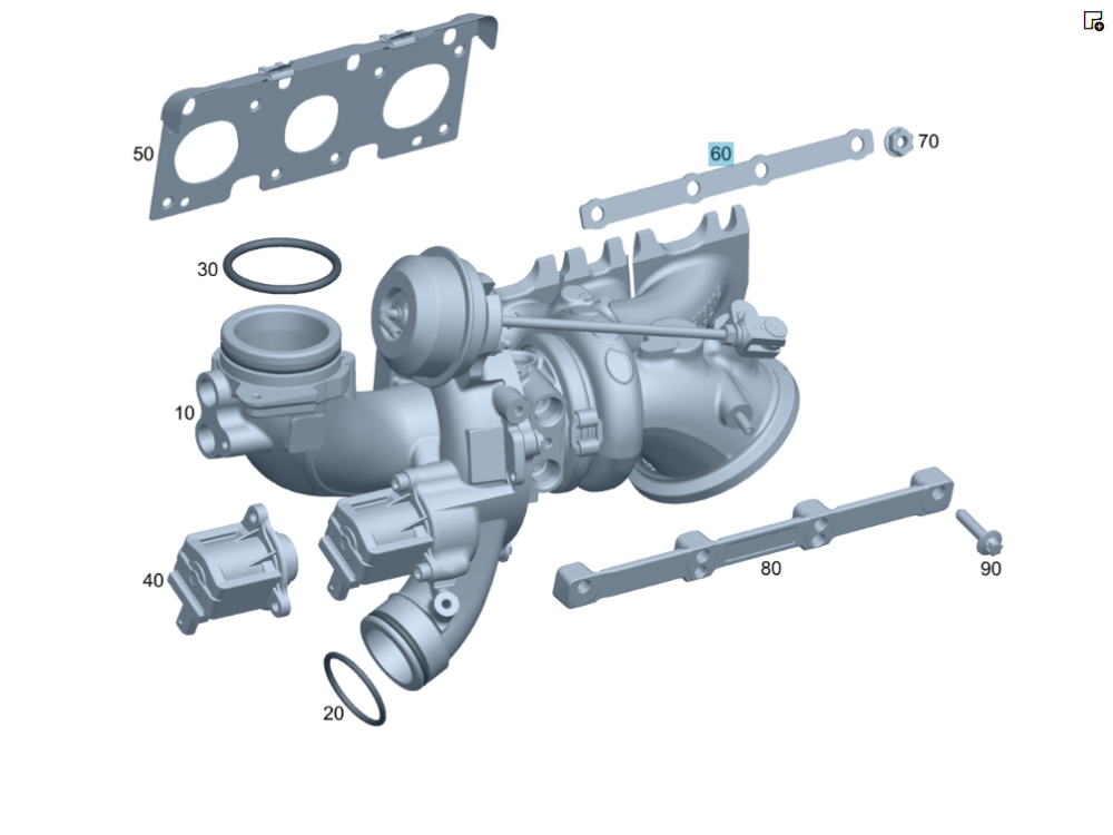 Mercedes-Benz  A2761420023 Перфорована пластина на турбонагнітач C-Class Cabrio A205 C-Class Estate S205 C-Class Coupe С205 C-Class W205 GLC X253 GLC  Одесса - изображение 2