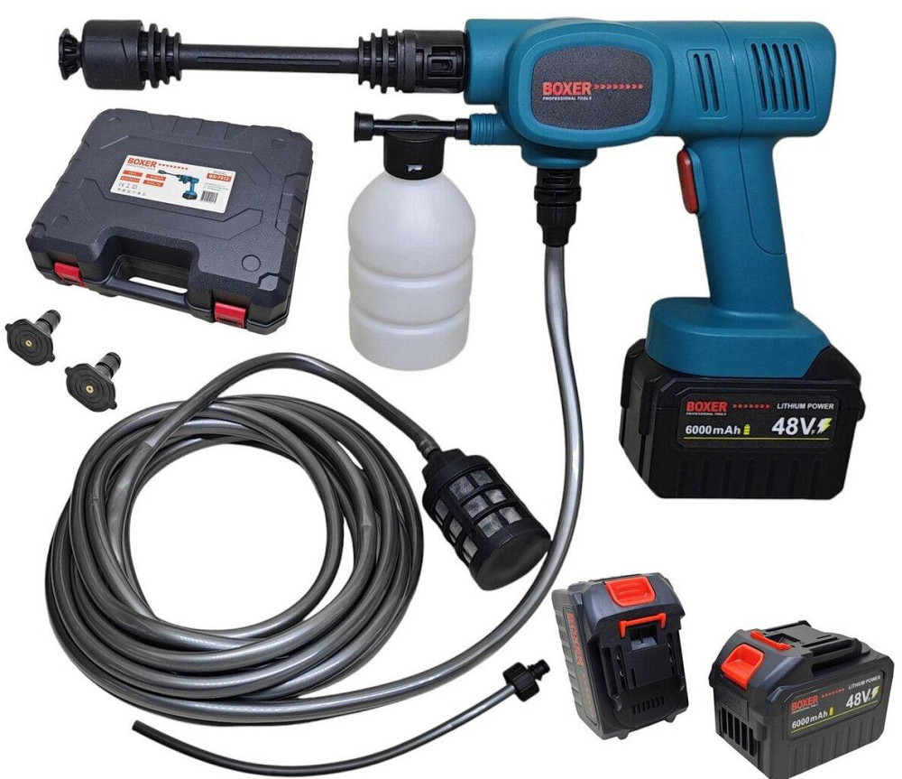 Акумуляторна автомийка високого тиску BX-7012 з 2 акумуляторами 48 Вольт, потужність 550 Вт, витрата води 4 л/хв Одеса - фото 1