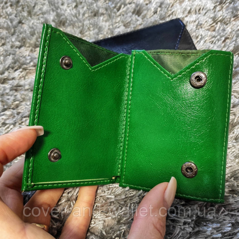 Стильный маленький женский кошелёк зеленого цвета MD 610 Киев - изображение 2