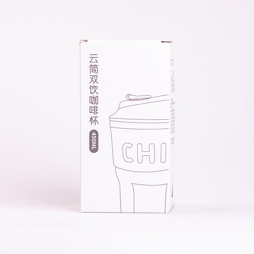 Yiwu Термочашка Chiobbe з трубочкою та ремінцем 450 мл бузкова HP-14-18V Коломия - фото 4