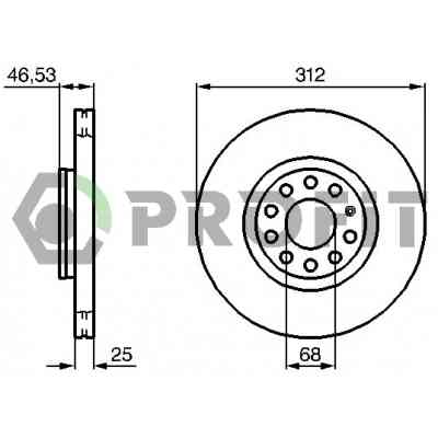 Гальмівний диск Profit 5010-1707 Вінниця