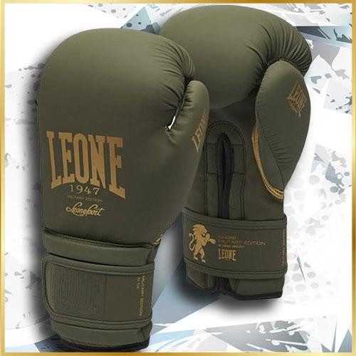 Рукавички боксерські для боксу та єдиноборств професійні оригінальні оригінальні Leone Mono Military 10 унцій Зелені Київ - фото 8