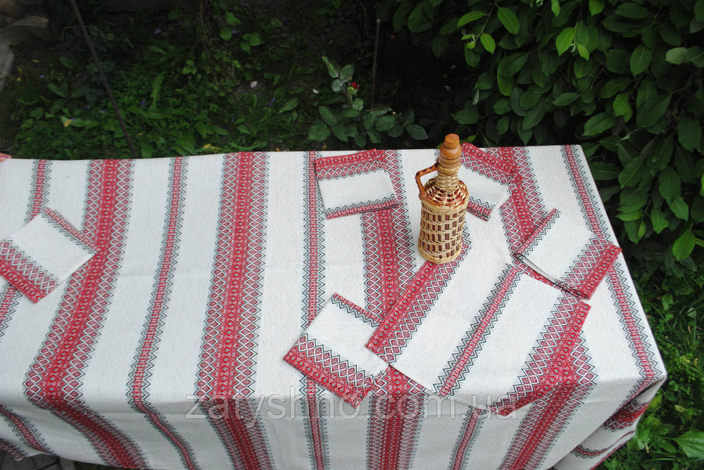 Скатертина на кухню, вишита, в українському стилі Київ - фото 3