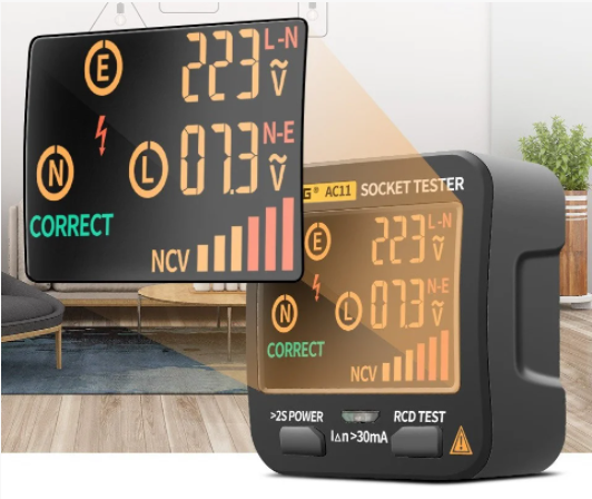 Тестер розеток Aneng AC11 (УЗО, вольтметр, вимірювач потужності) Вінниця - фото 7