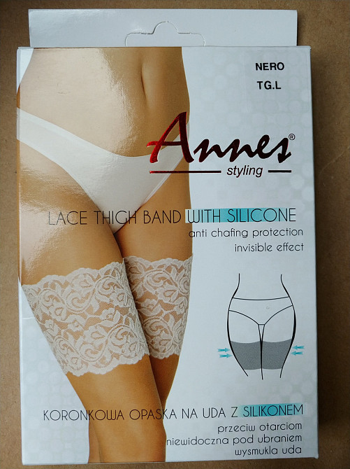 Бандалетки жіночі від натирання Annes Lace 3XL, Чорний Київ - фото 3