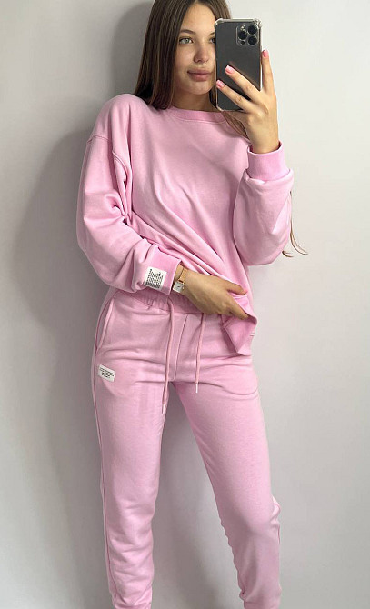 Костюм спортивний жіночий трикотажний Рожевий XL/XXL Харків - фото 4