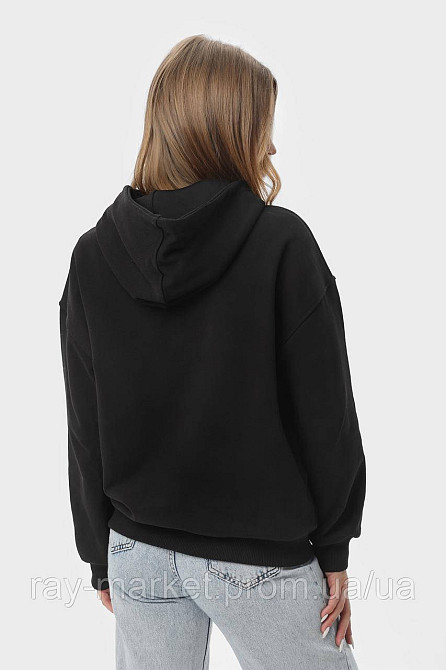 Худі на блискавці жіноче базове RAY PREMIUM LOOSE чорне (U0409W-Black) XL Київ - фото 5