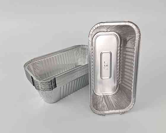 Контейнер из пищевой алюминиевой фольги прямоугольный 1500мл R51L 100шт в упаковки (1 пачка) Харьков