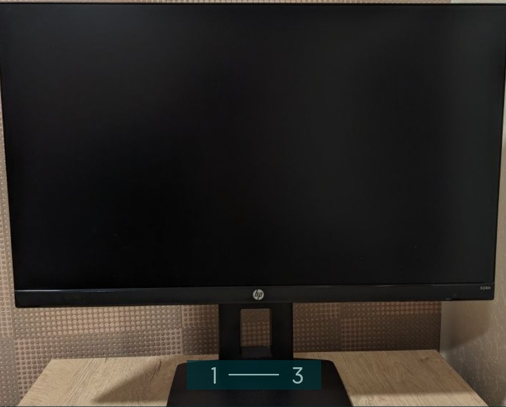 Монитор: HP X24ih 144Hz. 1MS IPS Full HD 24