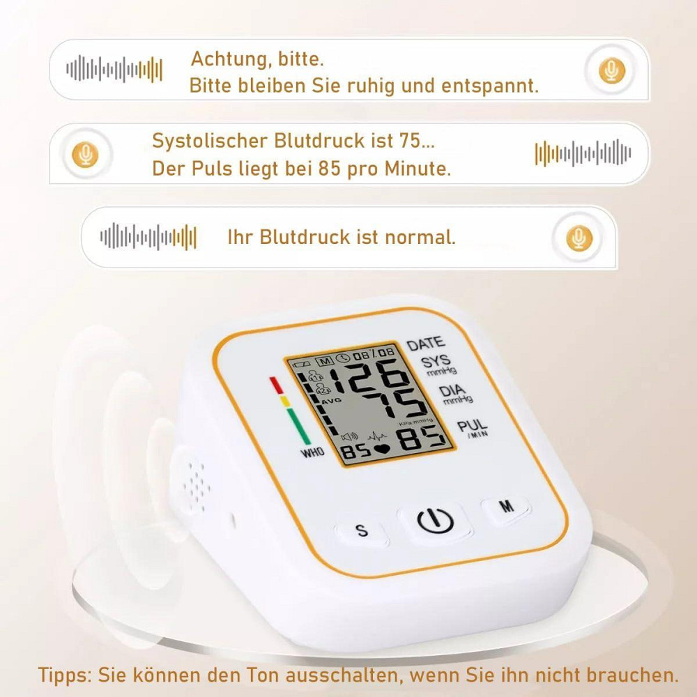 Цифровой тонометр для плеча, медицинский прибор для измерения давления, точность ±3 мм рт. ст., манжета 22-36 Киев - изображение 4