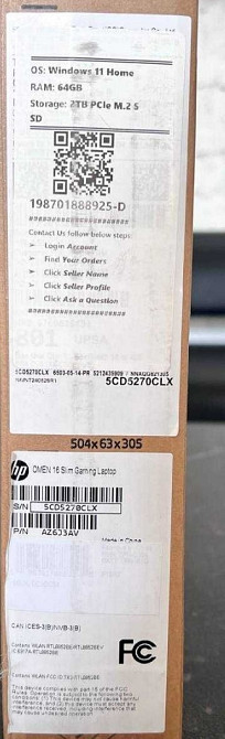 Ноутбук HP OMEN Slim 16-an0119 BM7B39UA Харьков - изображение 1