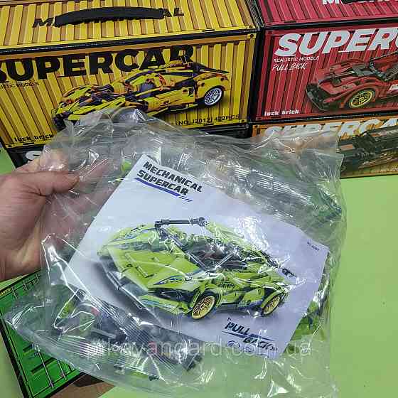 Конструктор машинка Ламборгини суперкар 470 деталей в контейнере Technic J 2007 C зеленый Хмельницкий