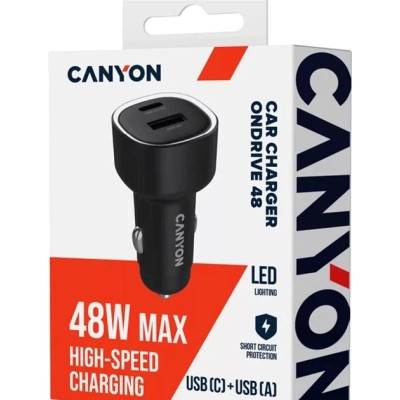 Зарядное устройство Canyon 1xUSB + 1xUSB-C PD48W black (CNE-CCABR3AC) Винница - изображение 6