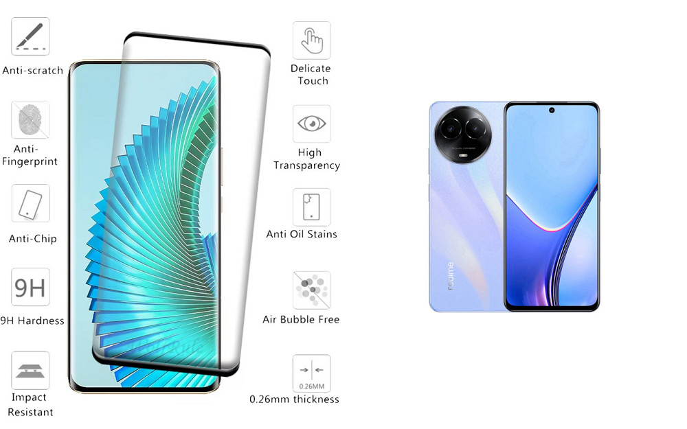 Захисне скло HyperGlass Pro для Realme V50, Realme V50s – максимальна чутливість та захист Київ - фото 2