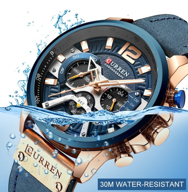 Годинник чоловічий наручний Curren Toronto Lava Blue (2 ремінці) Вінниця - фото 6