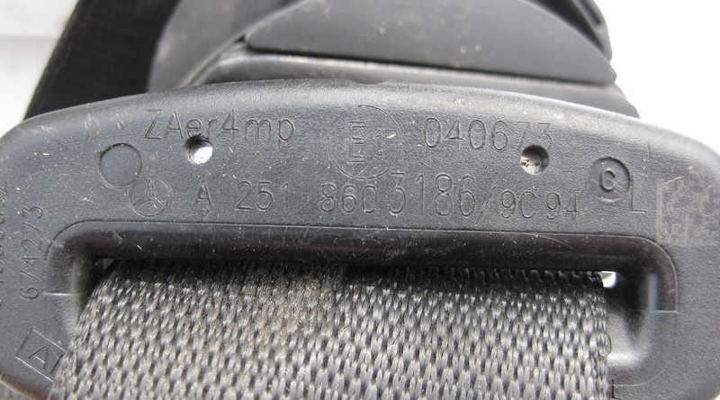 Mercedes-Benz  A2518603186 9C94 Ремінь безпеки передній лівий чорний W164 X164 W251 Одесса - изображение 2