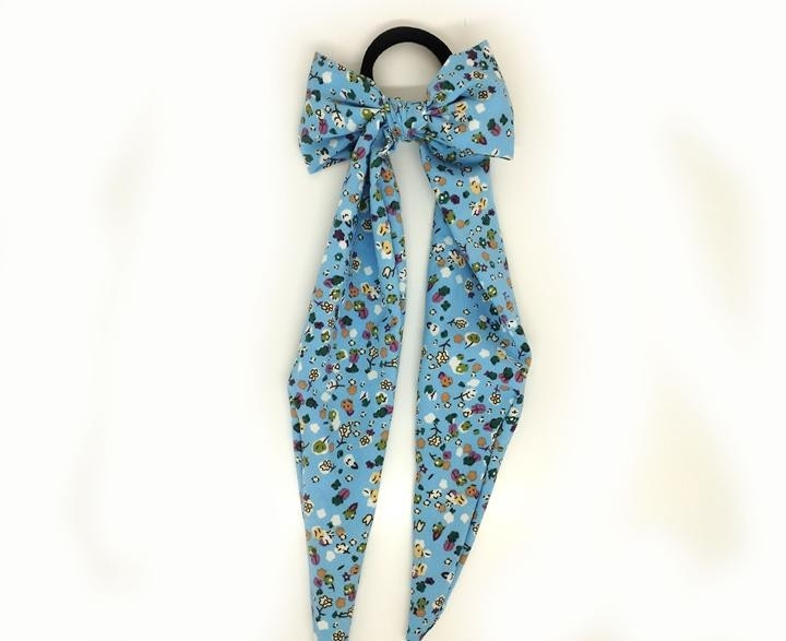 Твіллі бант на блакитній гумці Київ - фото 1