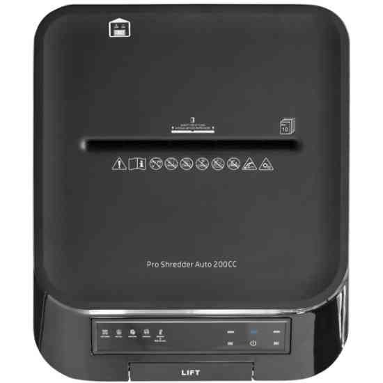 Знищувач документів HP Pro Shred Auto 200CC, CrossCut Paper Shredder, A4, 80g х 10 л.,4*20, 32л.,P-4 Винница