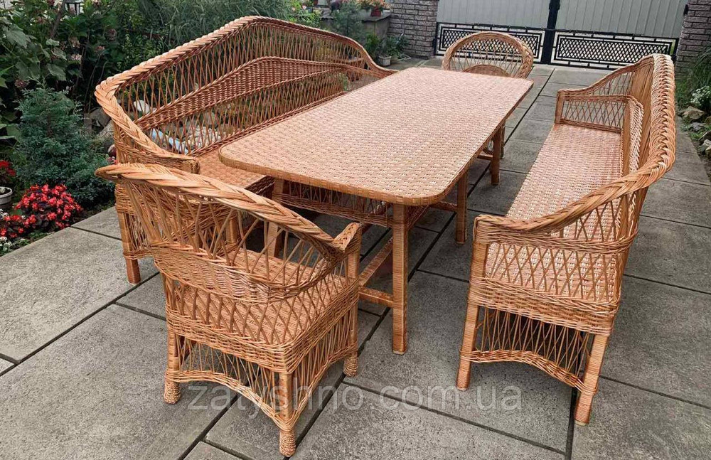 Большой плетеный набор из лозы с диванами Киев - изображение 7