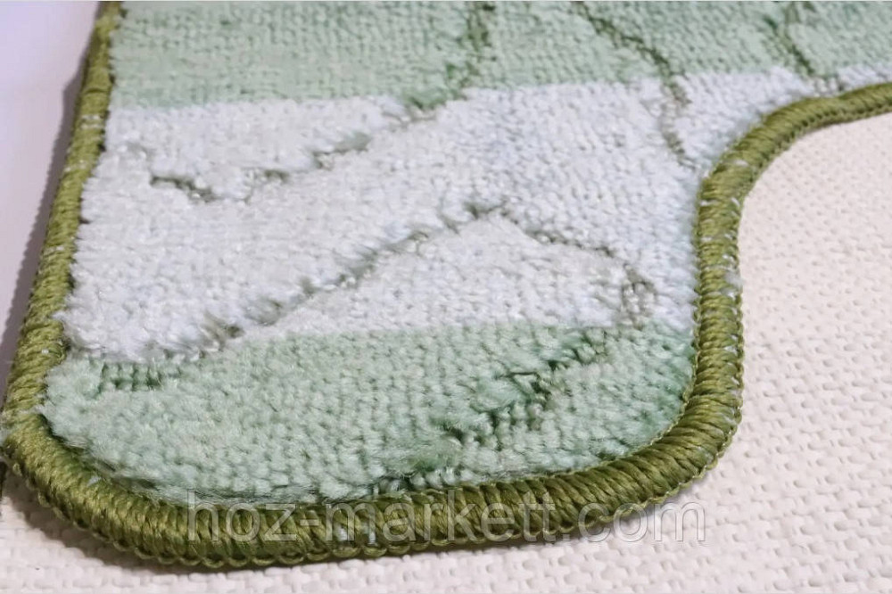 Коврики в ванную и туалет зеленые производства Турция 80 х 50 см и 50 х 40 см Харьков - изображение 2