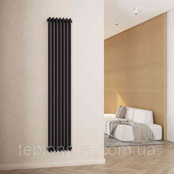 Дизайнерський радіатор 1800/335 (мм) чорний мат IDEALE VIOLA (бічне підключення) 13 7/1800/335 Чернівці
