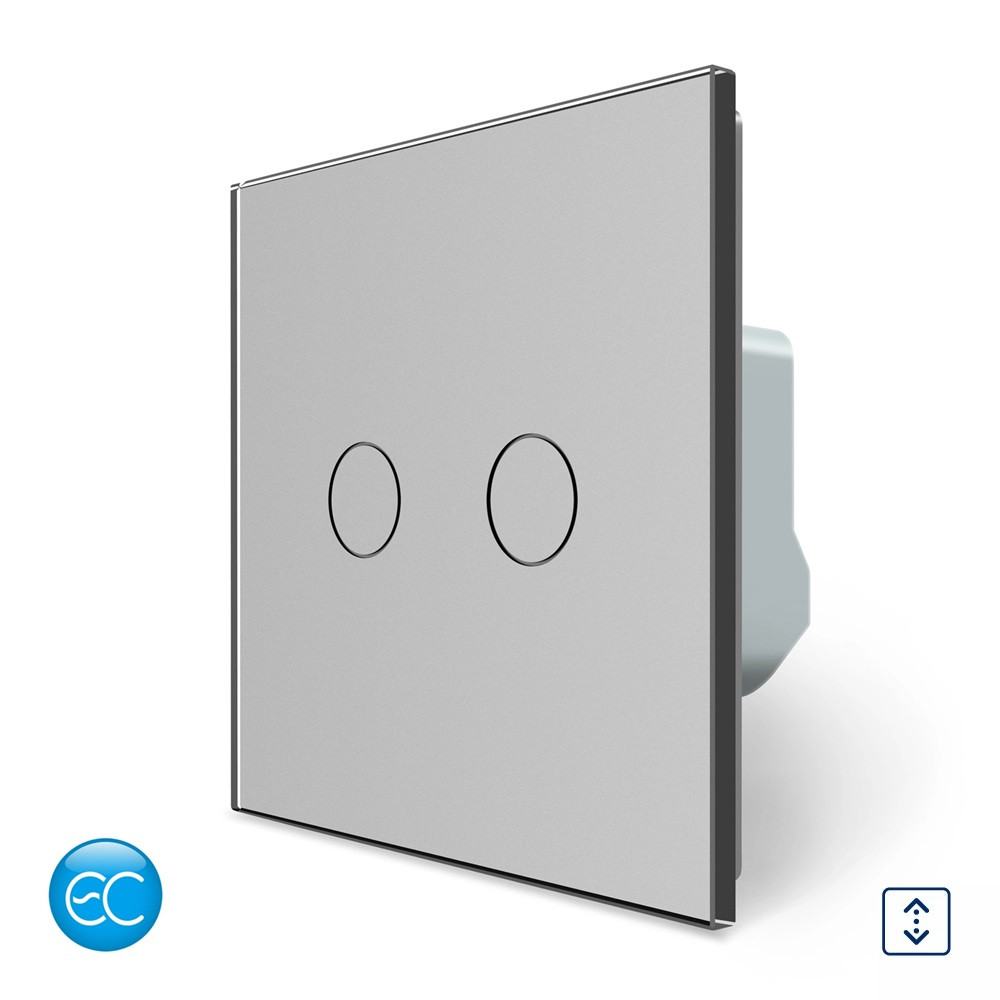 LIVOLO Розумний сенсорний вимикач для ролет LIVOLO сірий матове скло Коломия - фото 8