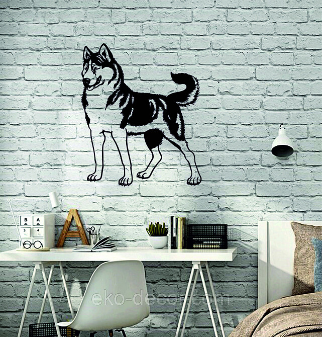 Декоративне настінне Панно «Хаска», Декор на стіну 70*59 см, Чорний Київ - фото 8