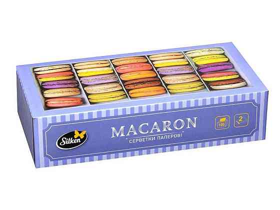 Серветки косметичні 100шт у коробці MACARON 2шари ТМ SILKEN Київ