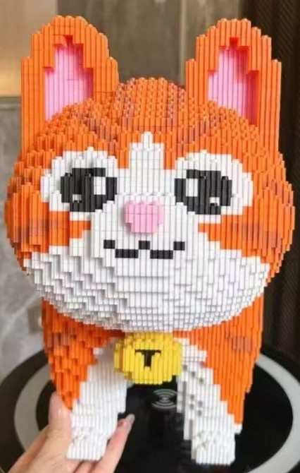 Дитячий конструктор Оранжевий КОТ 9890 блоків котик. Харків - фото 2