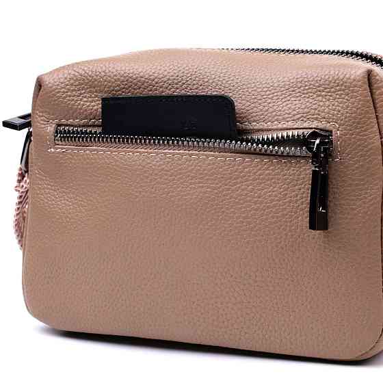 Небольшая сумка на одно отделение для стильных женщин из натуральной кожи Vintage 22604 Бежевая Киев