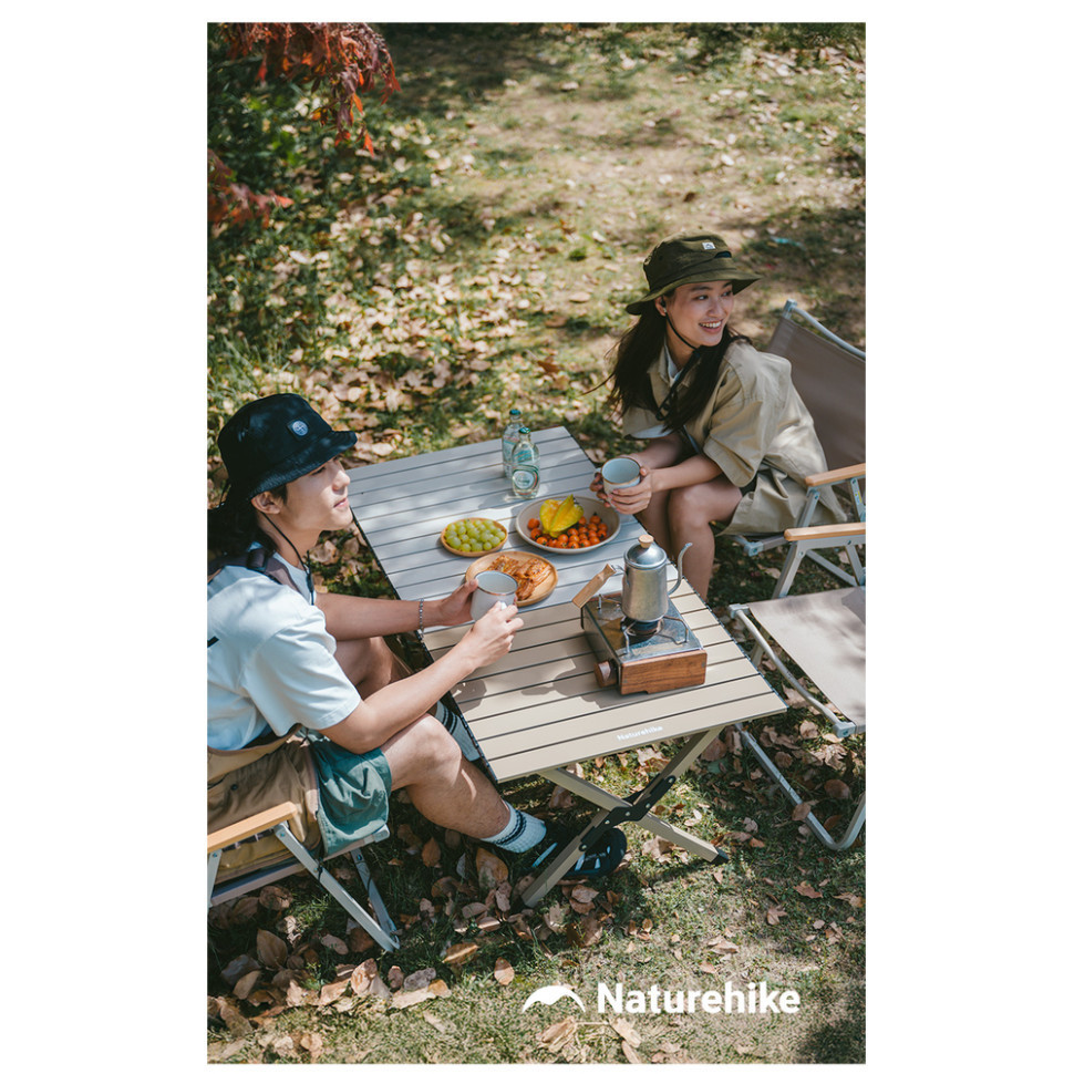 Стіл складаний туристичний Naturehike Simple Star T01 CNK2550JJ018 (89х60 см) вуглецева сталь Бежевий Вінниця - фото 3
