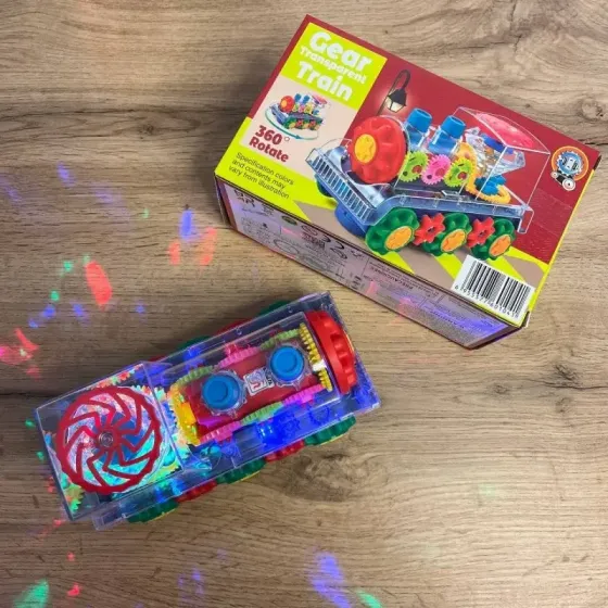 Детский интерактивный прозрачный поезд со светом, музыкой и поворотом на 360° Коломия