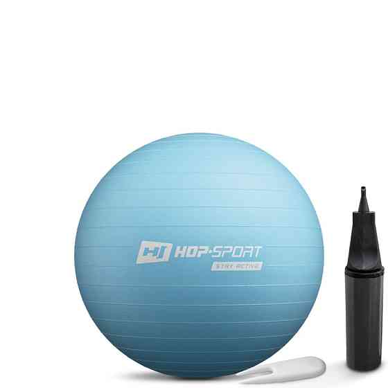 Фітбол Hop-Sport 45см блакитний + насос Київ