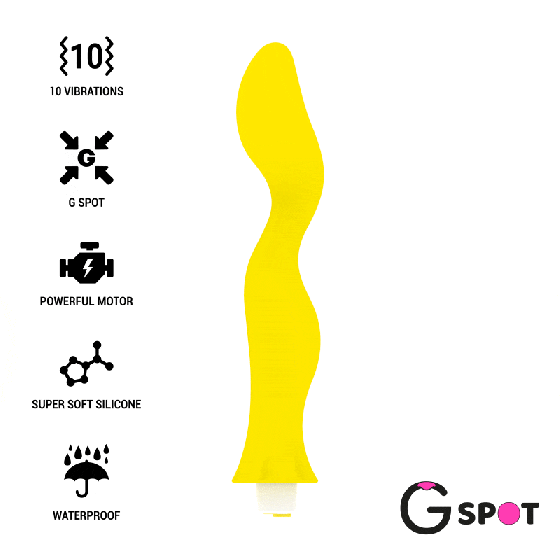 Вибратор для точки G Gavyn, жёлтый цвет G-Spot (Испания) Sex Aura Киев