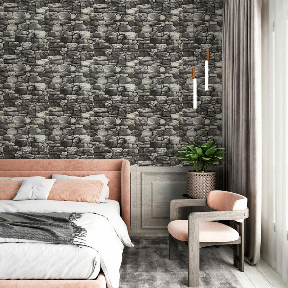 Самоклеющиеся обои 2800х450х1,5мм Серый кирпич SW-00000724 Киев - изображение 6