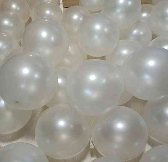 Шарики латексные перламутр белый 12'' 30см Київ
