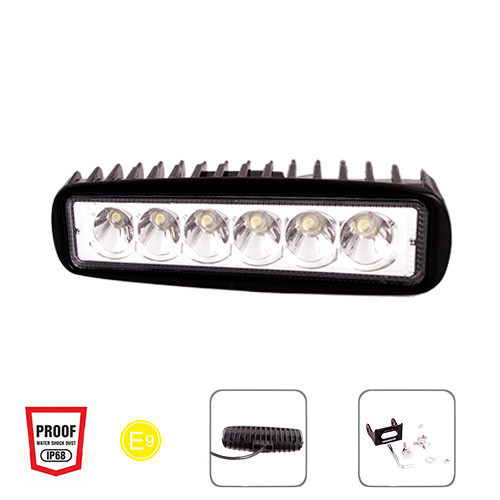 Рабочая LED фара WLP-18RT2 SPOT 18W 6 светодиодов 3W 10-30V 6000K (158x43x57 мм) Харьков - изображение 4