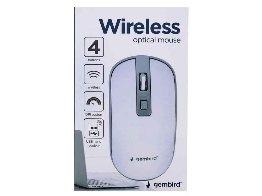Мишка бездротова компютерна MUSW-4B-06-WS ТМ Gembird Київ - фото 1