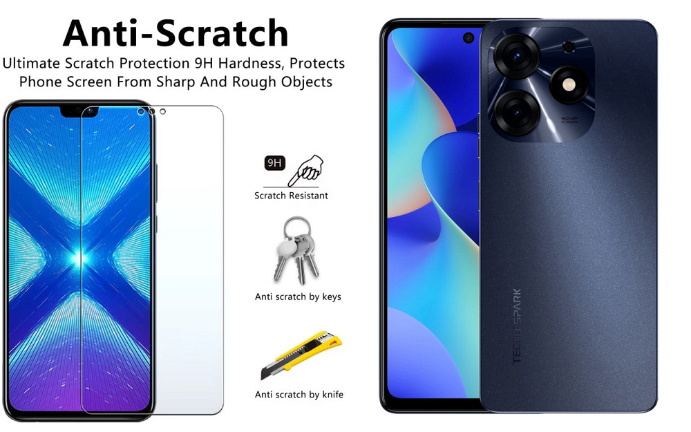 Защитное стекло NeoGlass для Tecno Spark 10, Spark 10 5G – ультрапрозрачное и устойчивое Киев - изображение 1